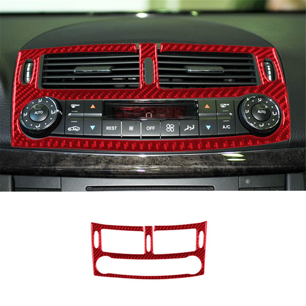 Red Rear Window Lift Trim Cover Interior Carbon Fiber for Chevy Impala 2014-2020 v