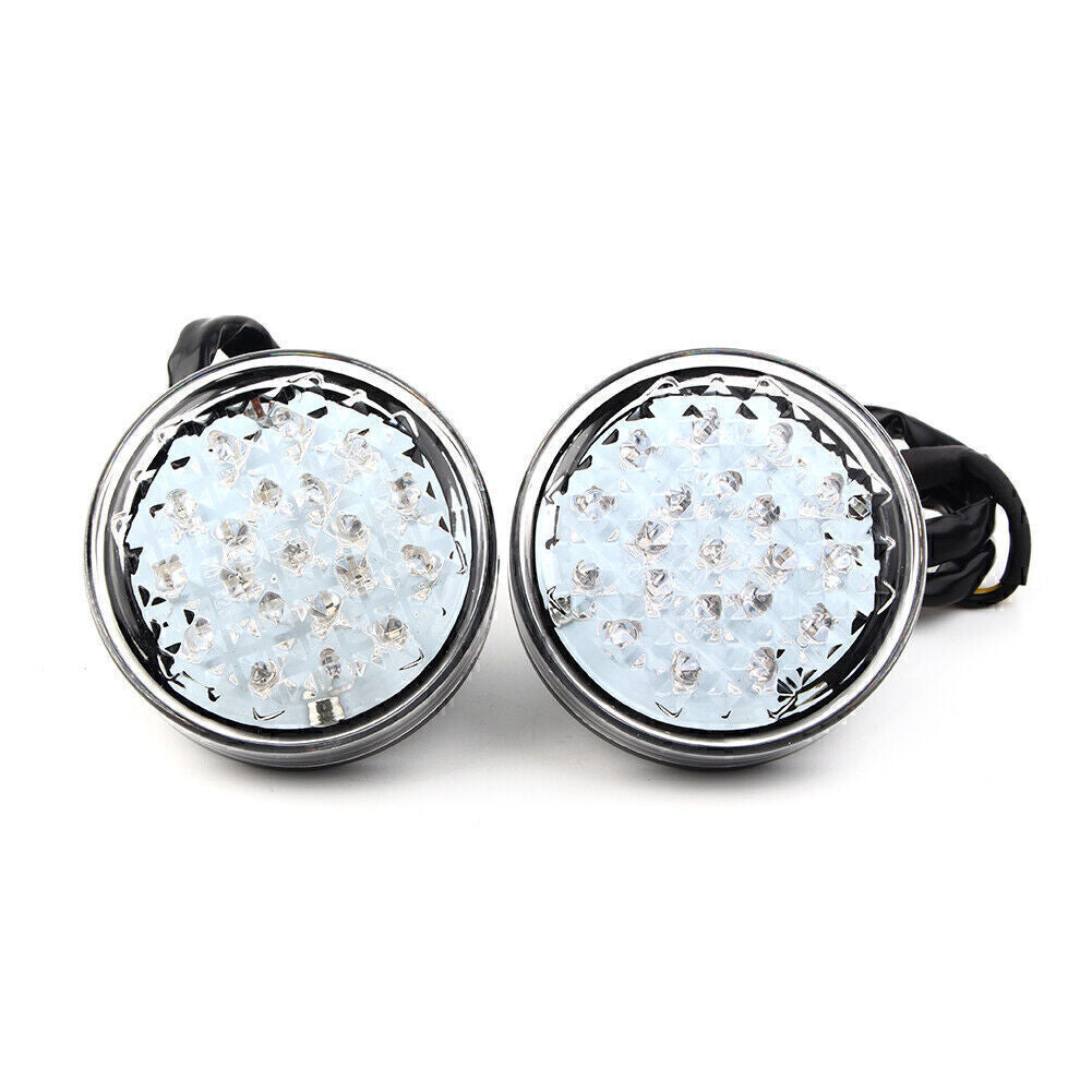 12V LED Round Smoke Turn Signal Indicator Blinker Amber Light
