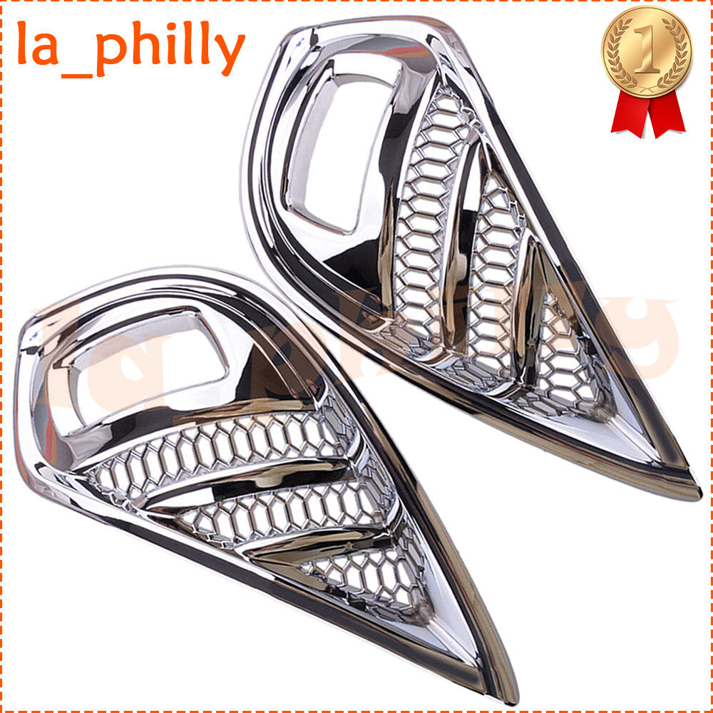 2x for Toyota 2020-22 Highlander Front Bumper Fog Light Lamp Cover Chrome Trim