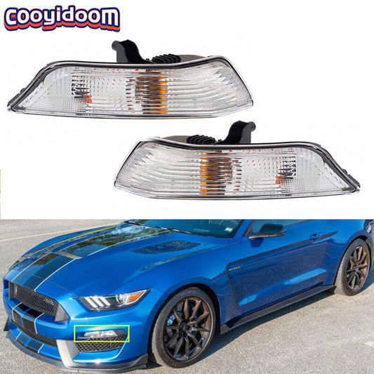 1Pair Front Turn Signal Corner Light With Bulbs For 2015-2017 for Ford for Mustang