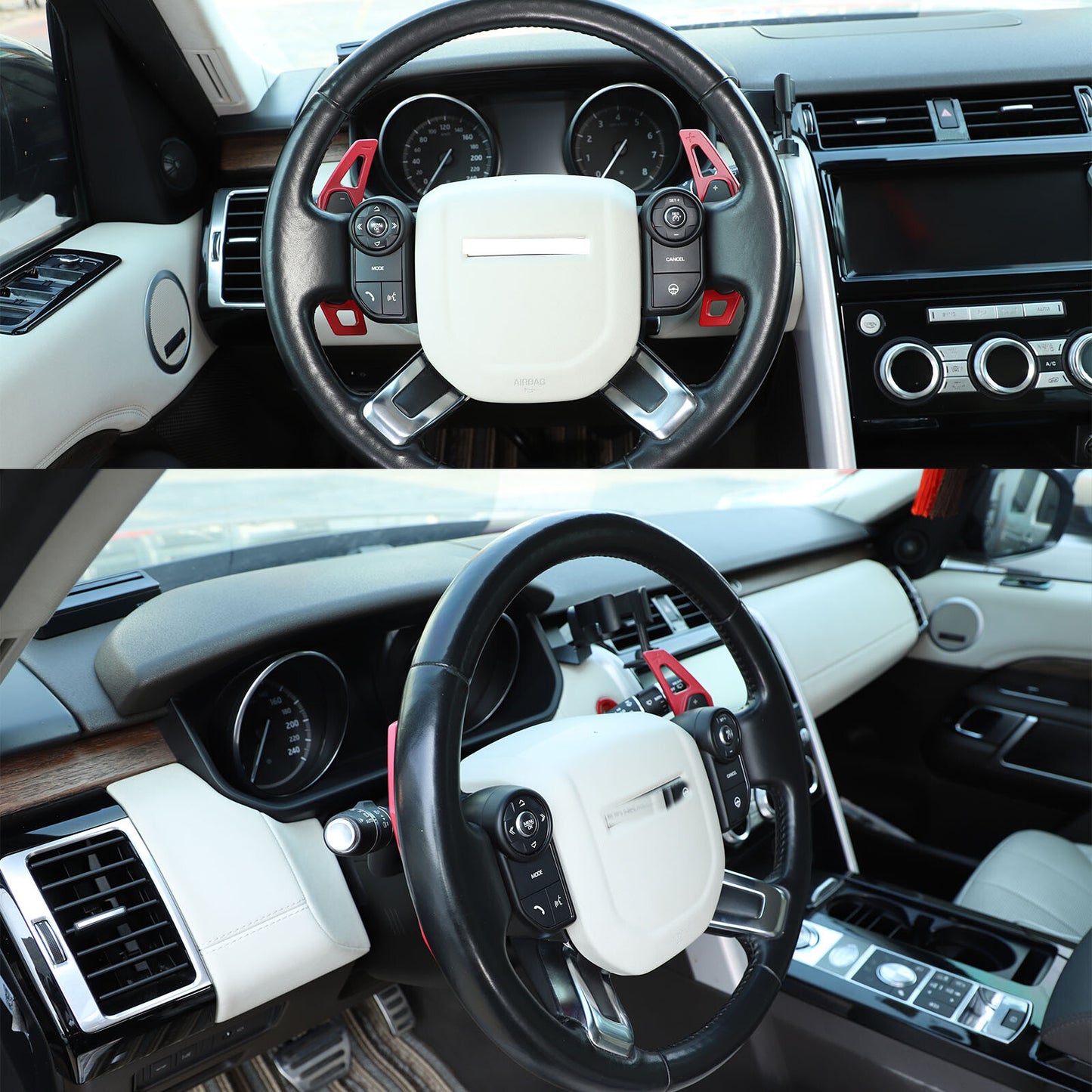 Matte black steering wheel button cover for Range Rover Sport/Vogue 13-17 LR5- n
