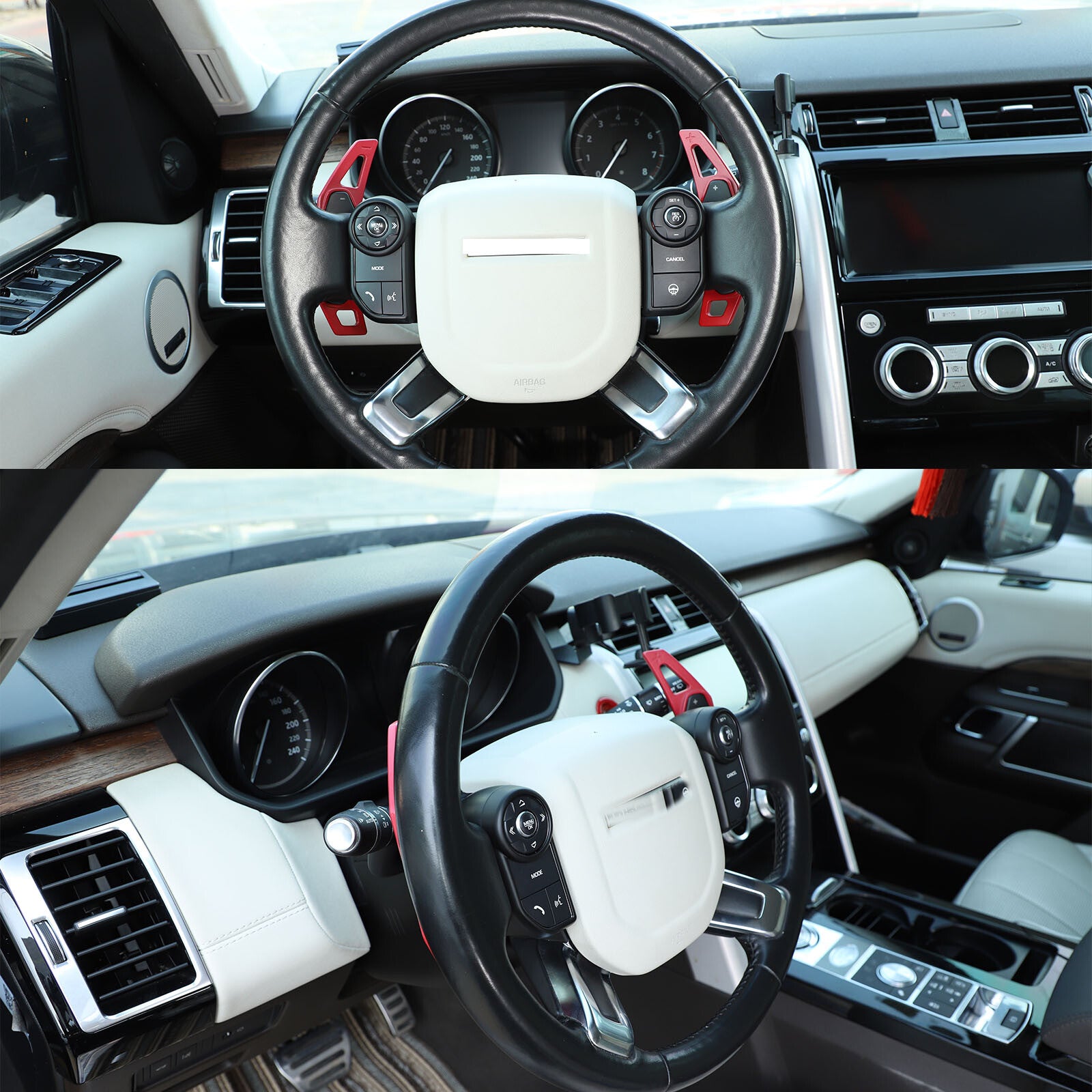 Matte black steering wheel button cover for Range Rover Sport/Vogue 13-17 LR5- n