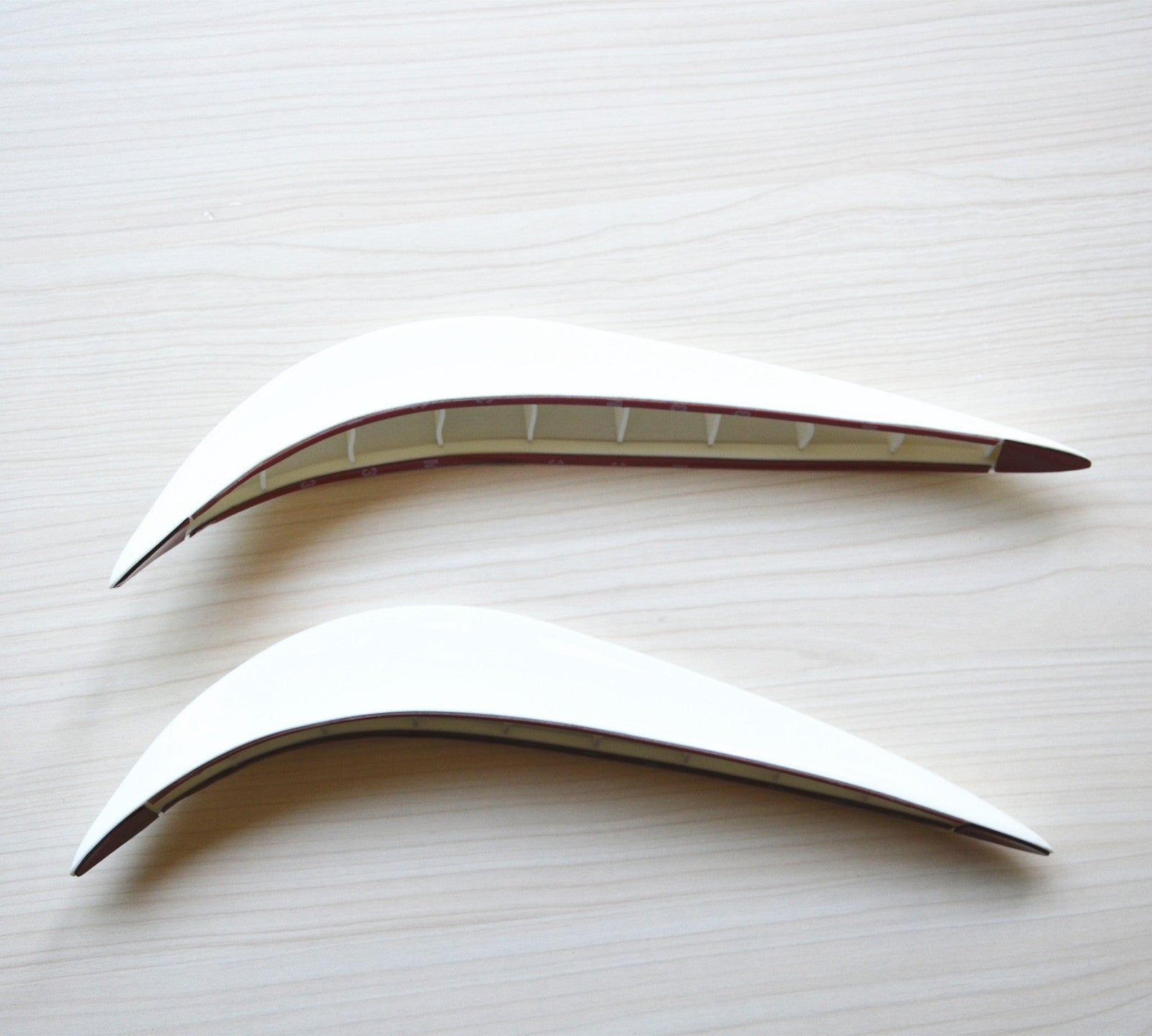 2x Car Front Back Bumper Anti-rub Cover Sticker Protector Guard White Streamline