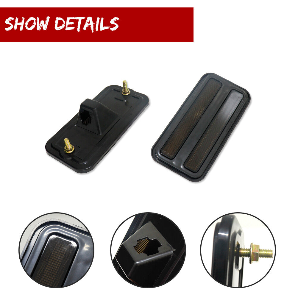 4-Pack Smoked Front and Rear Side Marker Light Covers for 70-81 for Pontiac Firebird/Trans- v