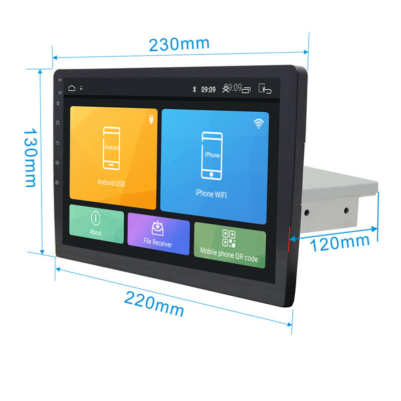 9 Android 1Din Car Stereo Radio Up Down Moving Adjustable Player GPS Navigation
