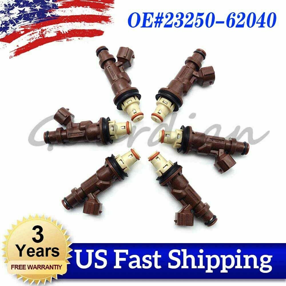 6x Fuel Injector 23250-62040 US Stock for Toyota Tacoma Tundra 4Runner 3.4L V6