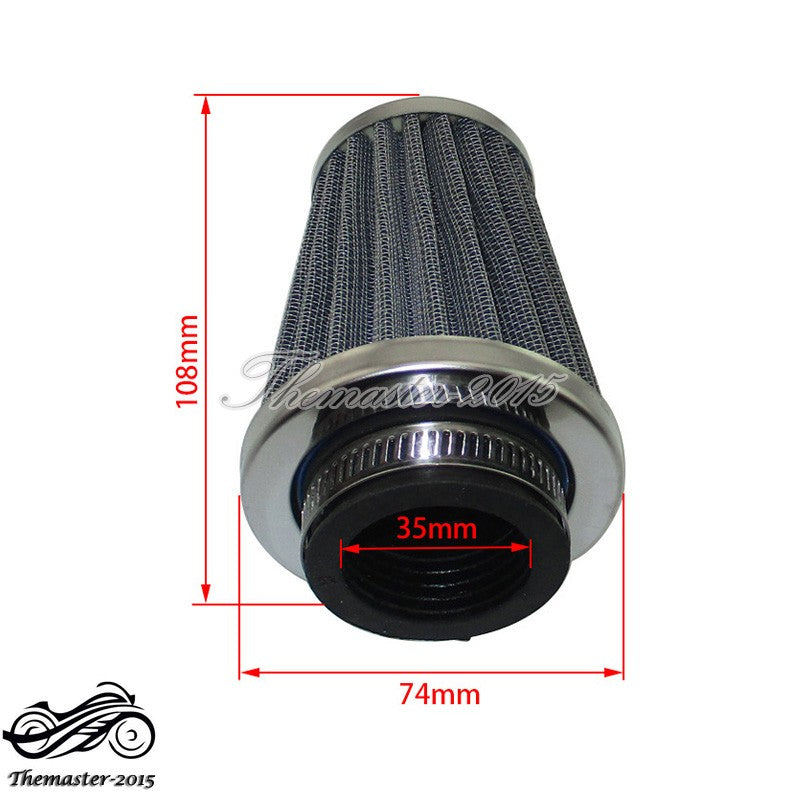 35mm Carb Air Filter Cleaner For 50 70 90 110cc Monkey Pit Dirt Bike ATV Go Kart Q