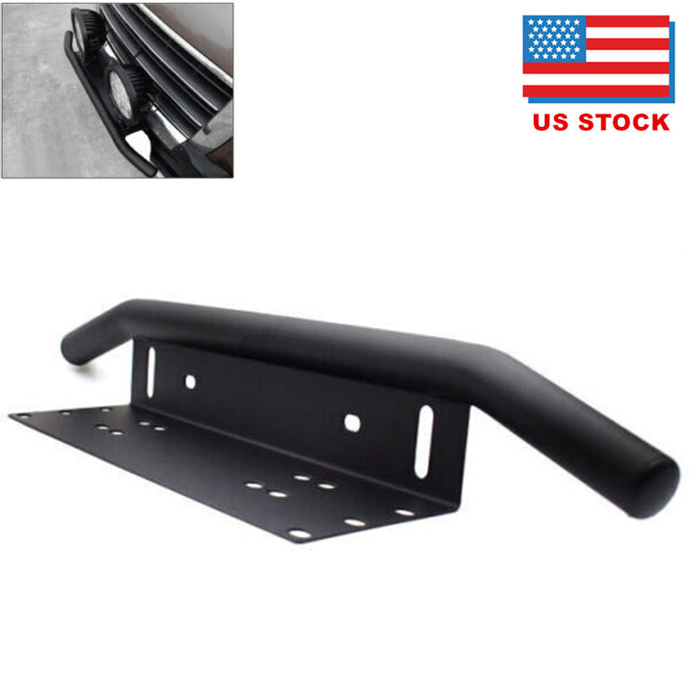 1-Piece Car Off-Road SUV Bumper License Plate Mounting Bracket with LED Fog Lights Suitable for All-Terrain Vehicles n