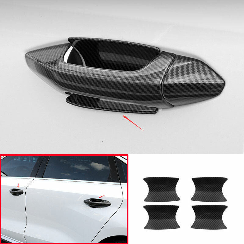 For 2022-24 for Audi A3 ABS Carbon Fiber Exterior Side Door Bowl Molding Cover Trim