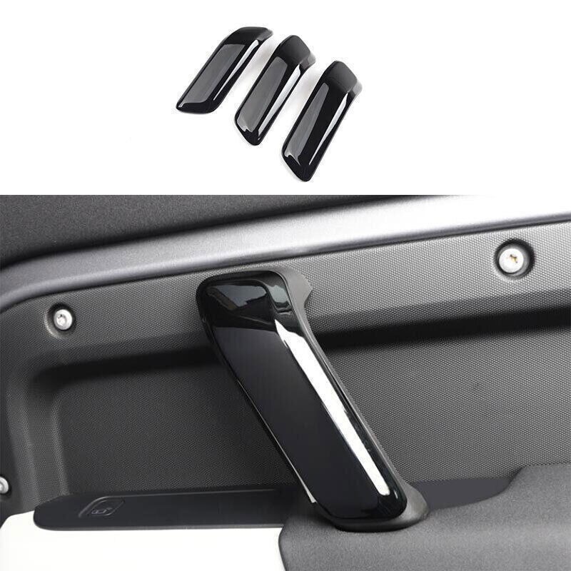 for Land Rover for Defender 110 2020-25 Gloss Black Inner Door Armrest Cover Trim 3X