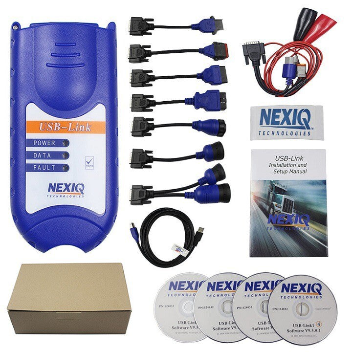 Compatible with NEC1Q USB Link 1 Diesel Truck Interface Scanner OBD with Kraft Box Software Q