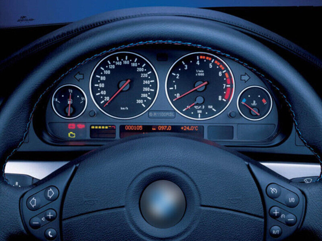 Chrome dashboard trim ring speedometer cluster panel for Mercedes-Benz W210 W202 A208