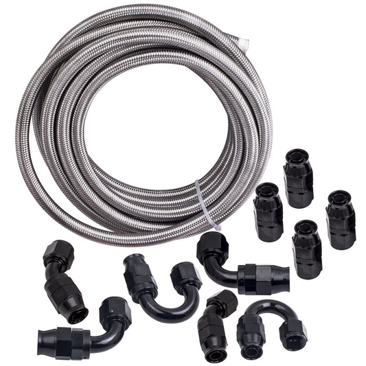 20-foot PTFE fuel line kit 6AN 3/8 inch fuel hose EFI LS E85 fuel hose fitting kit