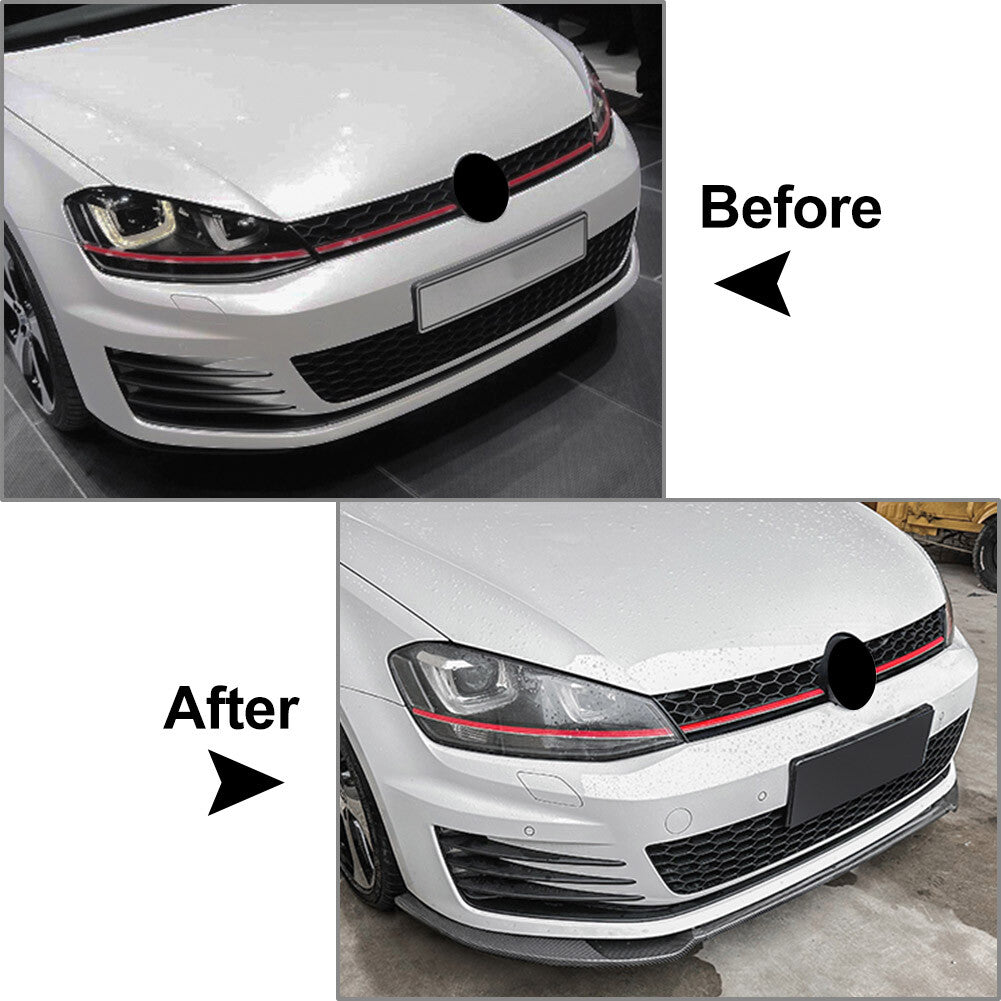 for Volkswagen for Golf /R-Line 14-20 Front Bumper Splitter Spoiler Lip Black
