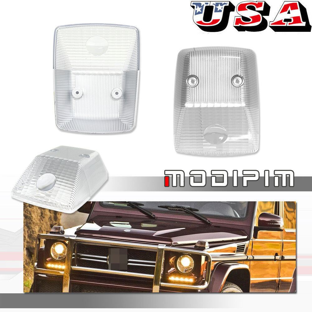 Transparent for CHRome Front Signal Light Protector for 1980-18 G W460 W461 W463- v