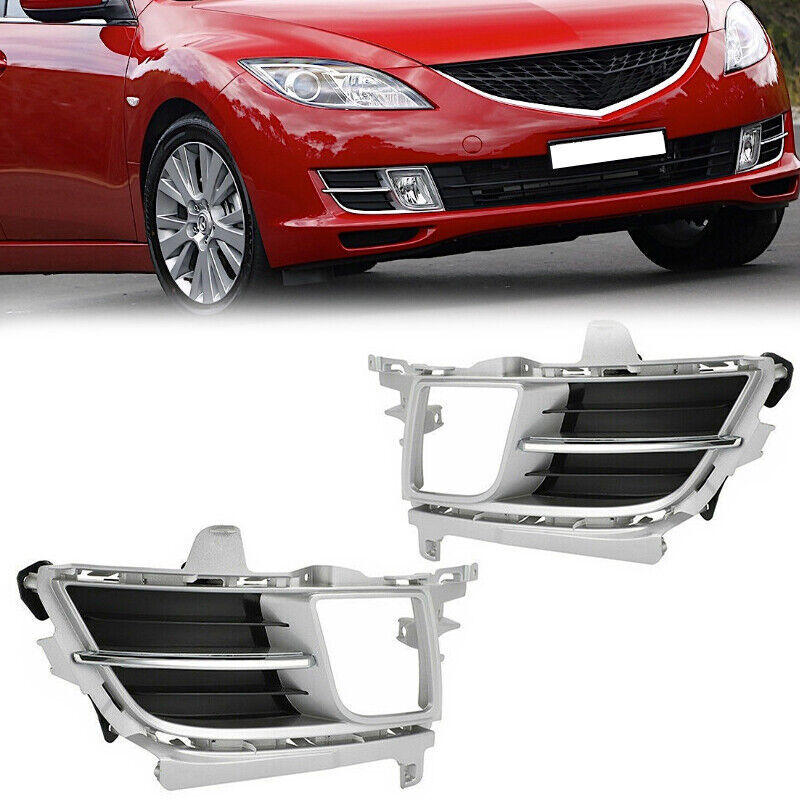 for Mazda 6 2009-2010 Pair Front Bumper Fog Light Chrome Cover