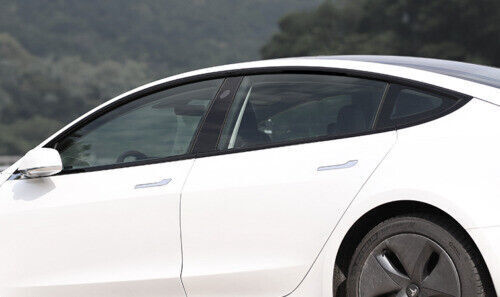 For Model 3 2019-2024 Glossy Black Side Window Molding Cover Trim 10PCS n