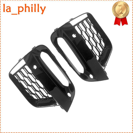 Pair Front Bumper Outer Grille Fog Lamp Cover for X3 G01 X4 G02 2019-2021 Black Q