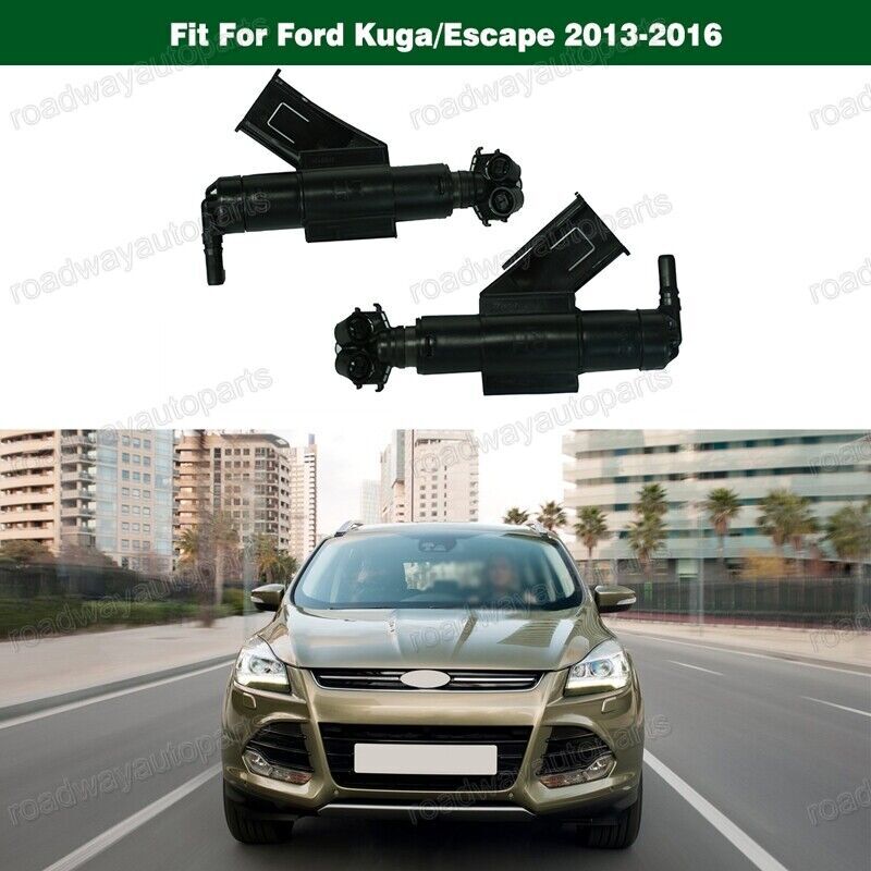 Headlight Lamp Washer Jet Nozzle Sprayer Left+Right Fit  for ford  Kuga 2013-2016 Q