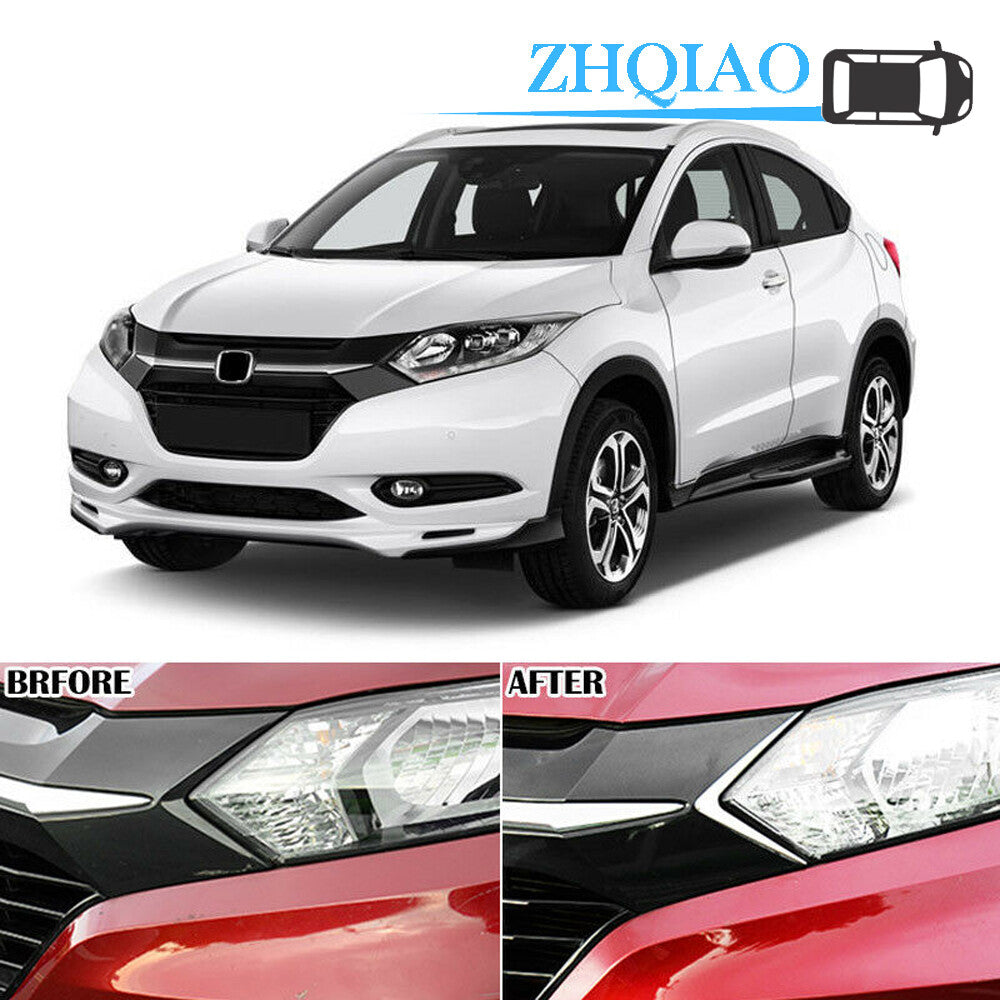 Chrome Front Light Head Lamp Eyebrow Cover Trim Fits for Honda HR-V HRV Vezel 16-18