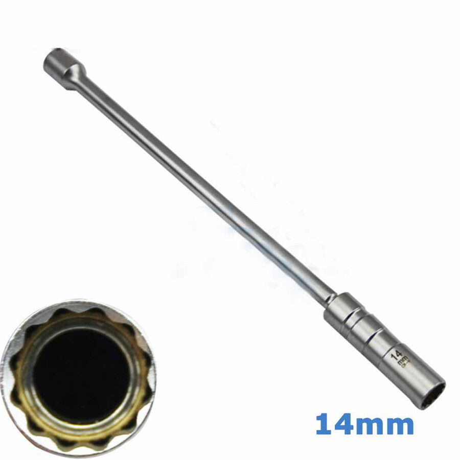 14mm 3/8 Drive Point Remover Wrench Spark Plug Socket Removal Tool For Auto