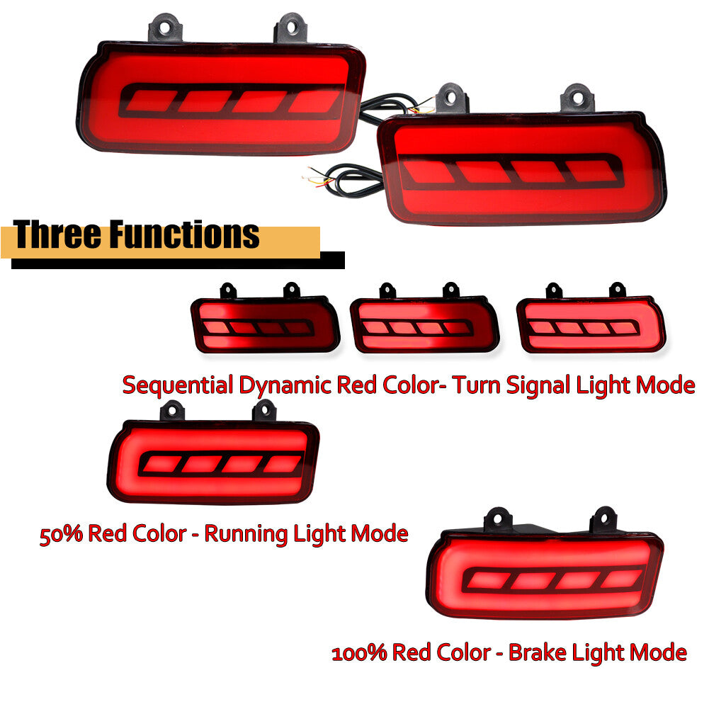 For 2015-16 for Honda CRV CR-V LED Rear Bumper Reflector Tail Light Brake Stop Light - v
