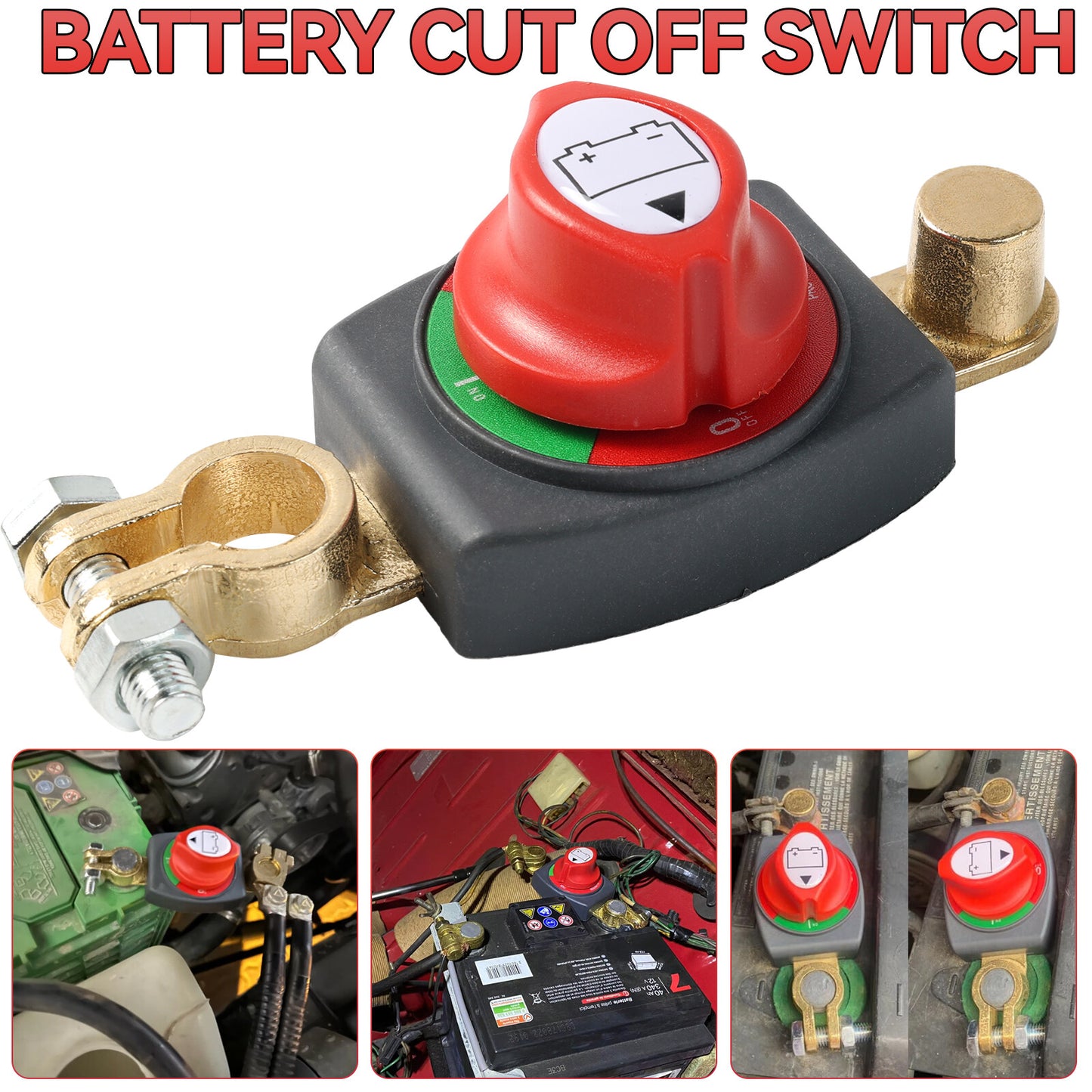 Negative Battery Disconnect Switch Power Cut Master Isolator For Cars/RVS/Boats Q