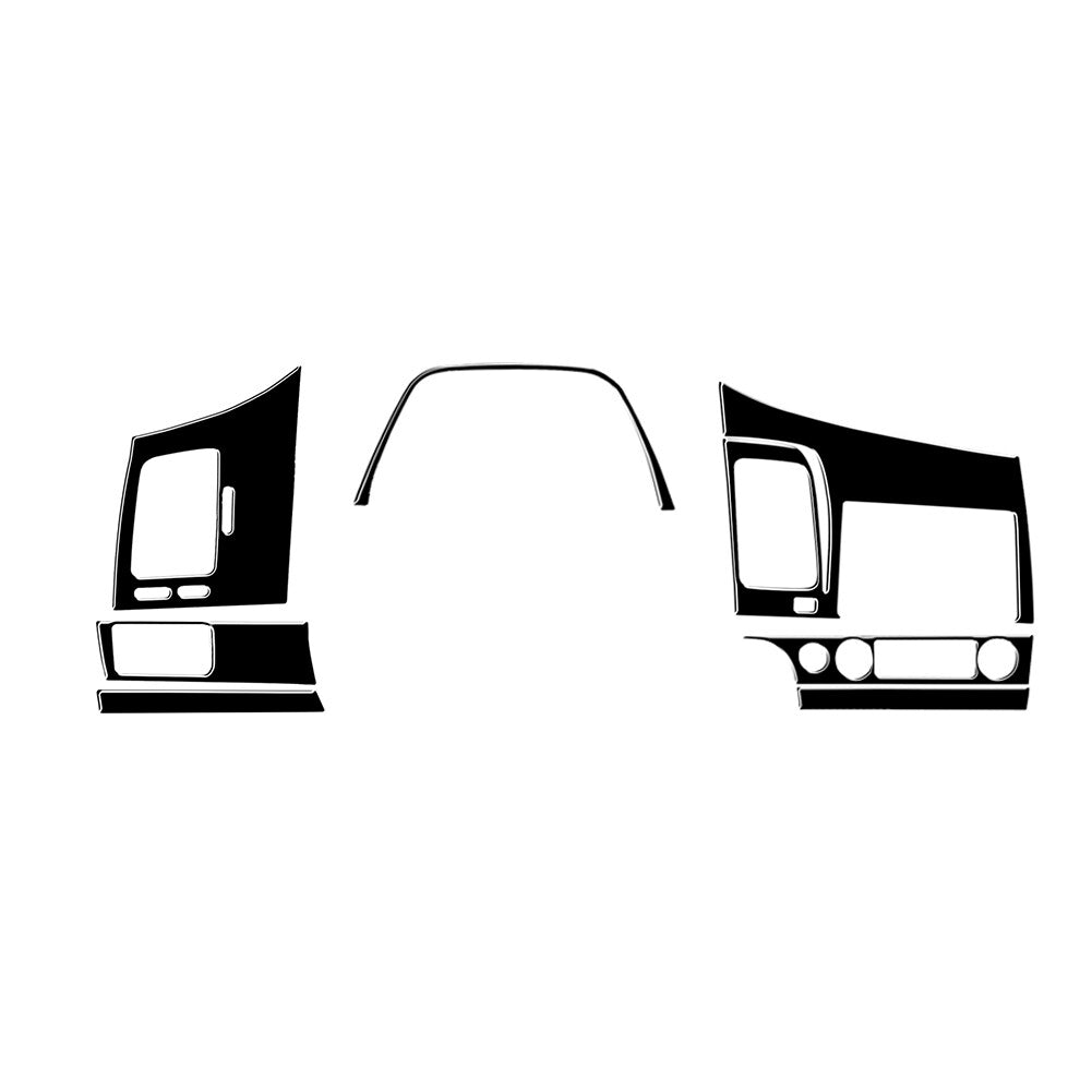 7X Piano Black Interior Dashboard Cover Trim Kit for Honda for Civic 8th 2006-2011