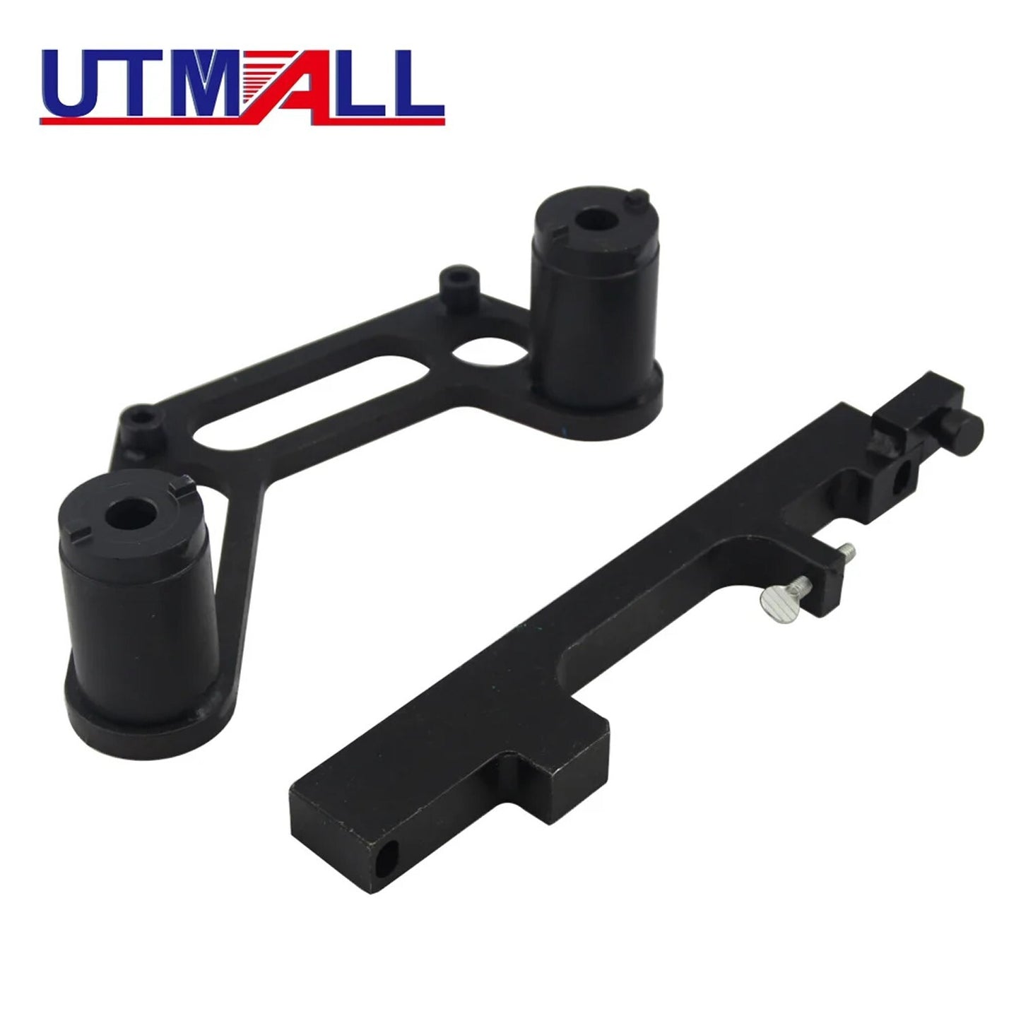 Tool kit for setting and locking dual overhead camshaft timing for BMW N47, N47S, and N57 diesel engines.