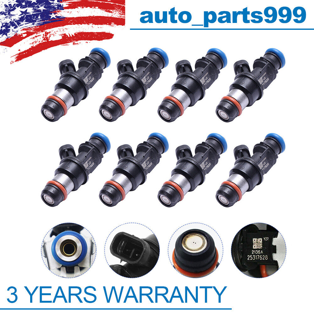 8-pack fuel injectors 25317628 suitable for 99-07 for GMC trucks 4.8L, 5.3L, 6.0L- n