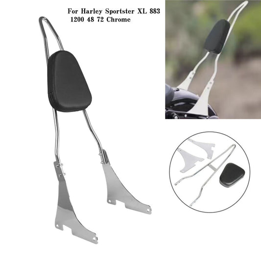 Suitable for Harley Sportster XL1200 883 2004-UP Chrome Rear Passenger Backrest Sissy Bar n