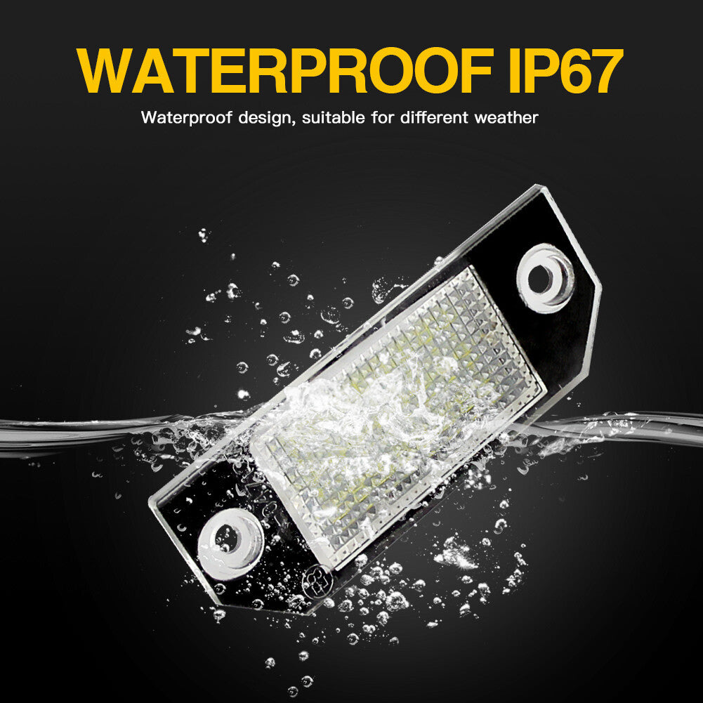 2x White No Error LED Number License Plate Light Lamp for Ford Mondeo Accessory