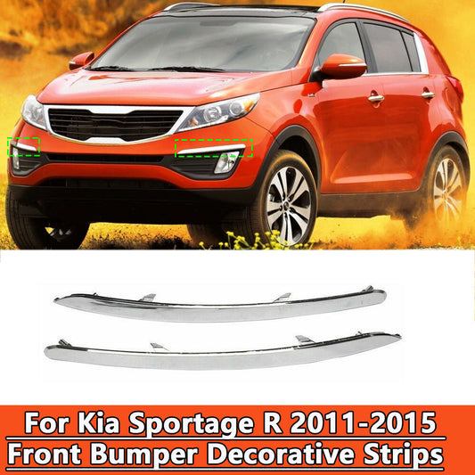 for Kia 2011-2015 Chrome Front Bumper Eyeline Trim Garnish 1Pair v
