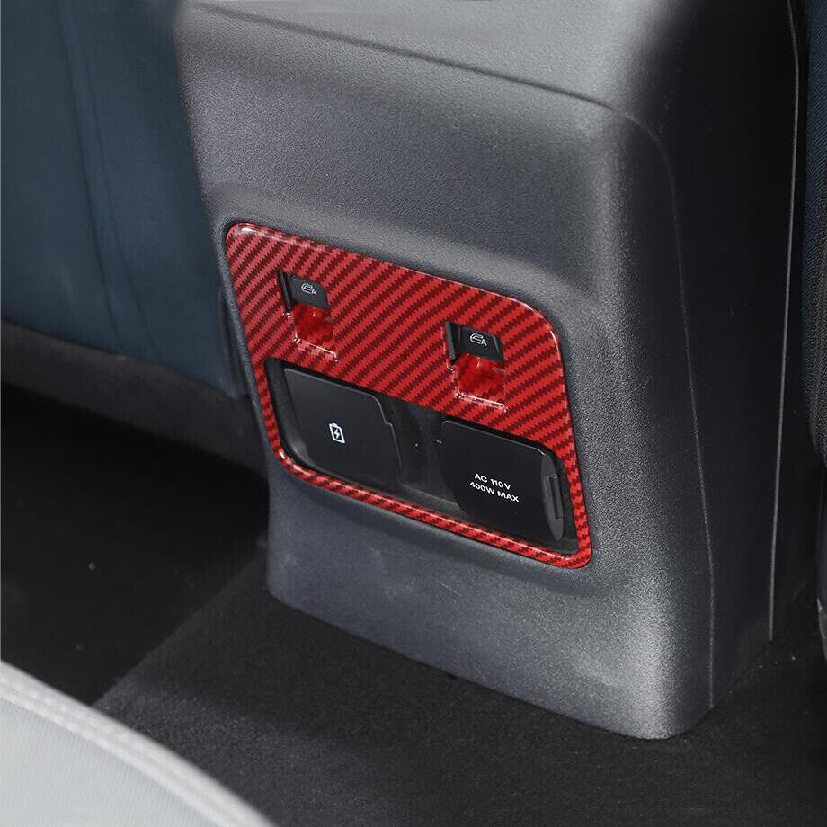 Rear Window Lift Switch Cover Trim For Bronco 21-24 Accessories Red Carbon v