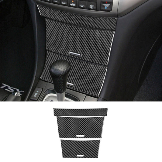 Central Storage Door Panel Trim Carbon Fiber Interrior for Acura TSX 2003-2008