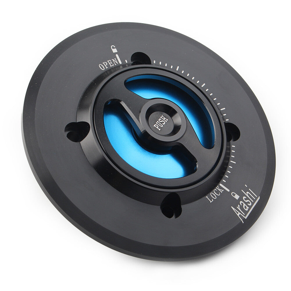Blue Keyless Fuel Gas Tank Cover Cap For RSV1000 RSV4 APRC R Tuono V4R