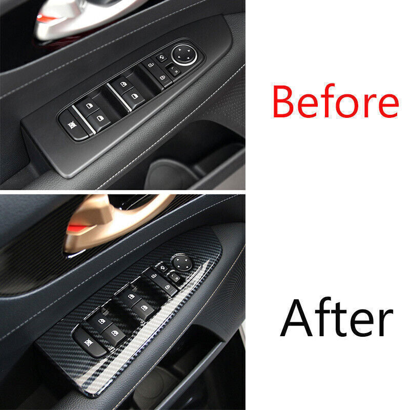 for Kia K3 Forte 19-2021 Carbon Fiber Look Glass Window Lifting Lock Panel Trim