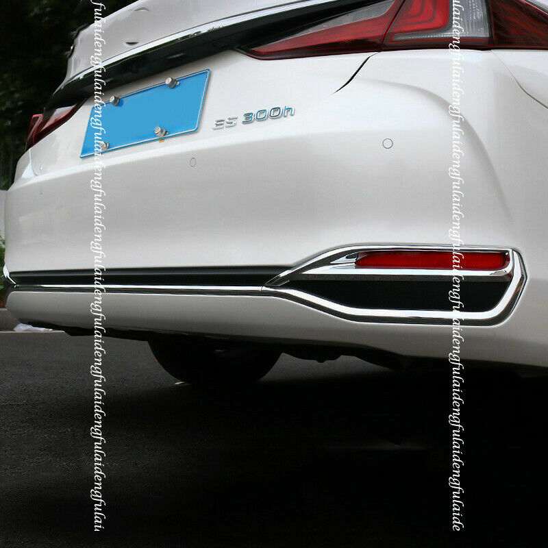 for Lexus ES350/300H 2019-22 Chrome Rear Bumper Decor Frame Fog Light Trim Cover
