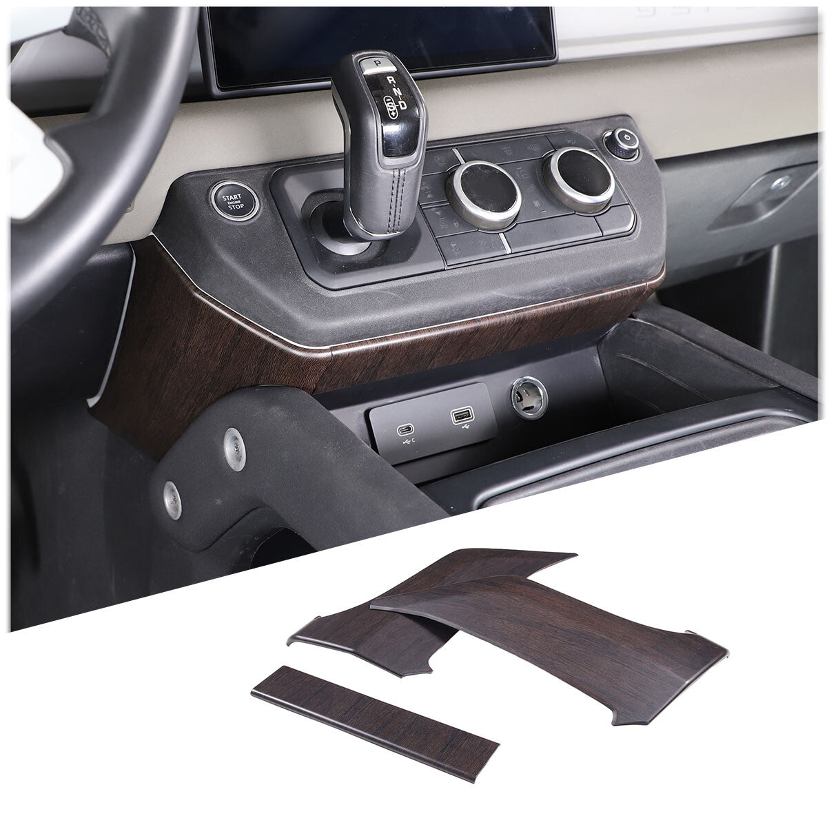 Smooth black ABS exterior rearview mirror protective cover suitable for LR for Range Rover Sport 14-17- v