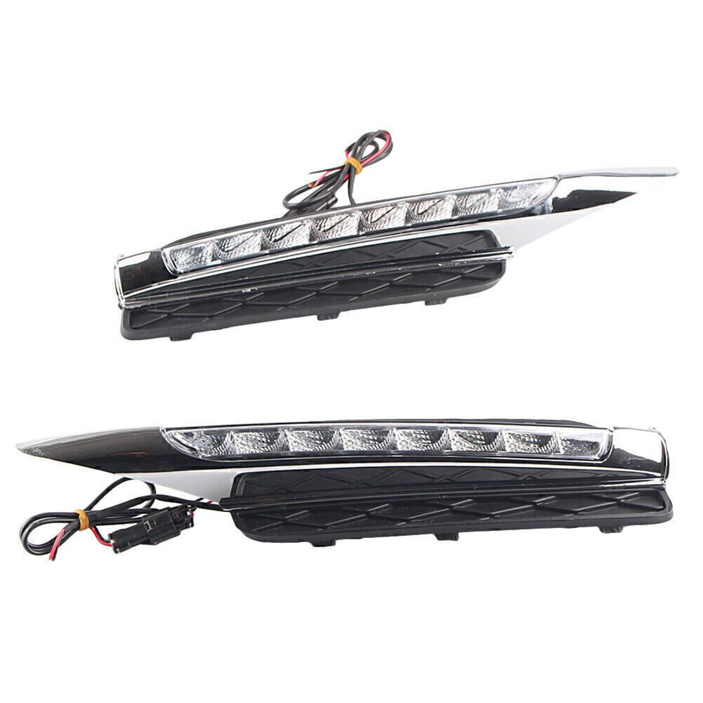 2X LED Daytime Running Light Fit for BMW X5 E70 Car Fog DRL ABS Housing LED Bulb