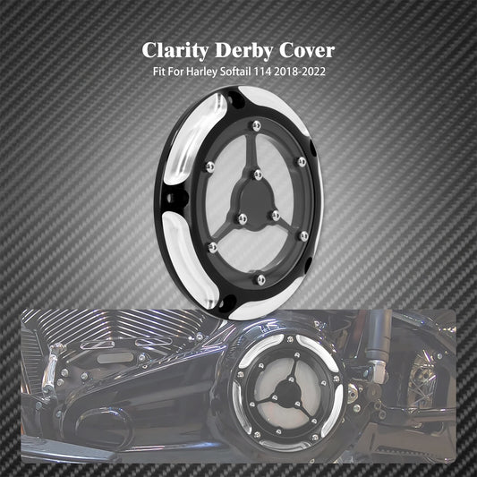 Black Engine Derby Cover Fit for Harley Softail 114 Street Bob Breakout FXLRS Q