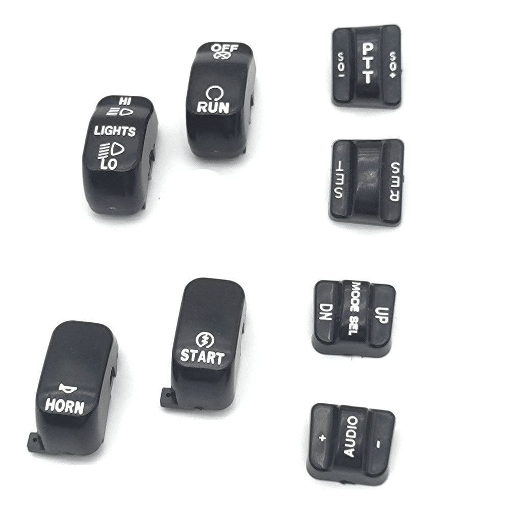 10 Pcs Black Hand Control Switch Housing Button Cover Cap for Harley 96-13 FLHTC