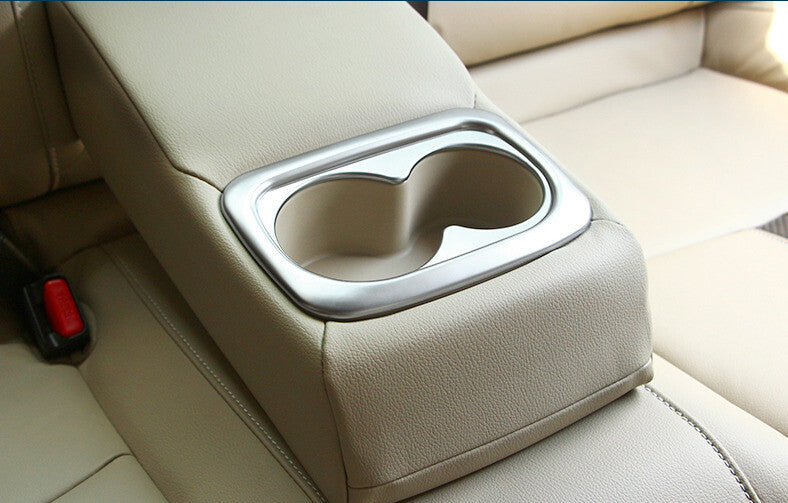 Rear Water Cup Holder Panel Trim 1 for Honda for Civic 10th 2016-2021 Silver Matte