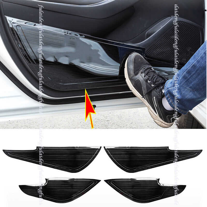 Black Pillar Posts For Model 3 2017-2023 2pc Set Door Trim Piano Cover Kit v