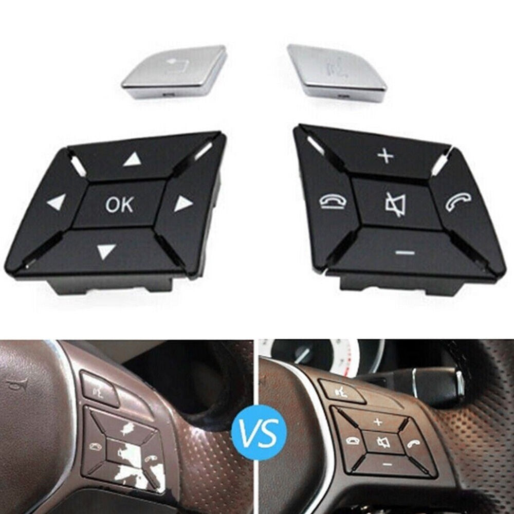 12Pcs Steering Wheel Control Button Switch Black for Benz A B C E Class W204 New n