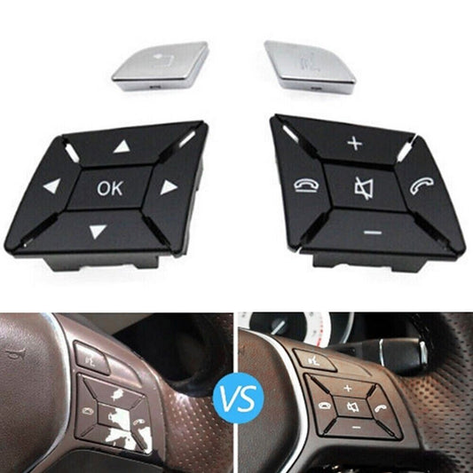 12Pcs Steering Wheel Control Button Switch Black for Benz A B C E Class W204 New n