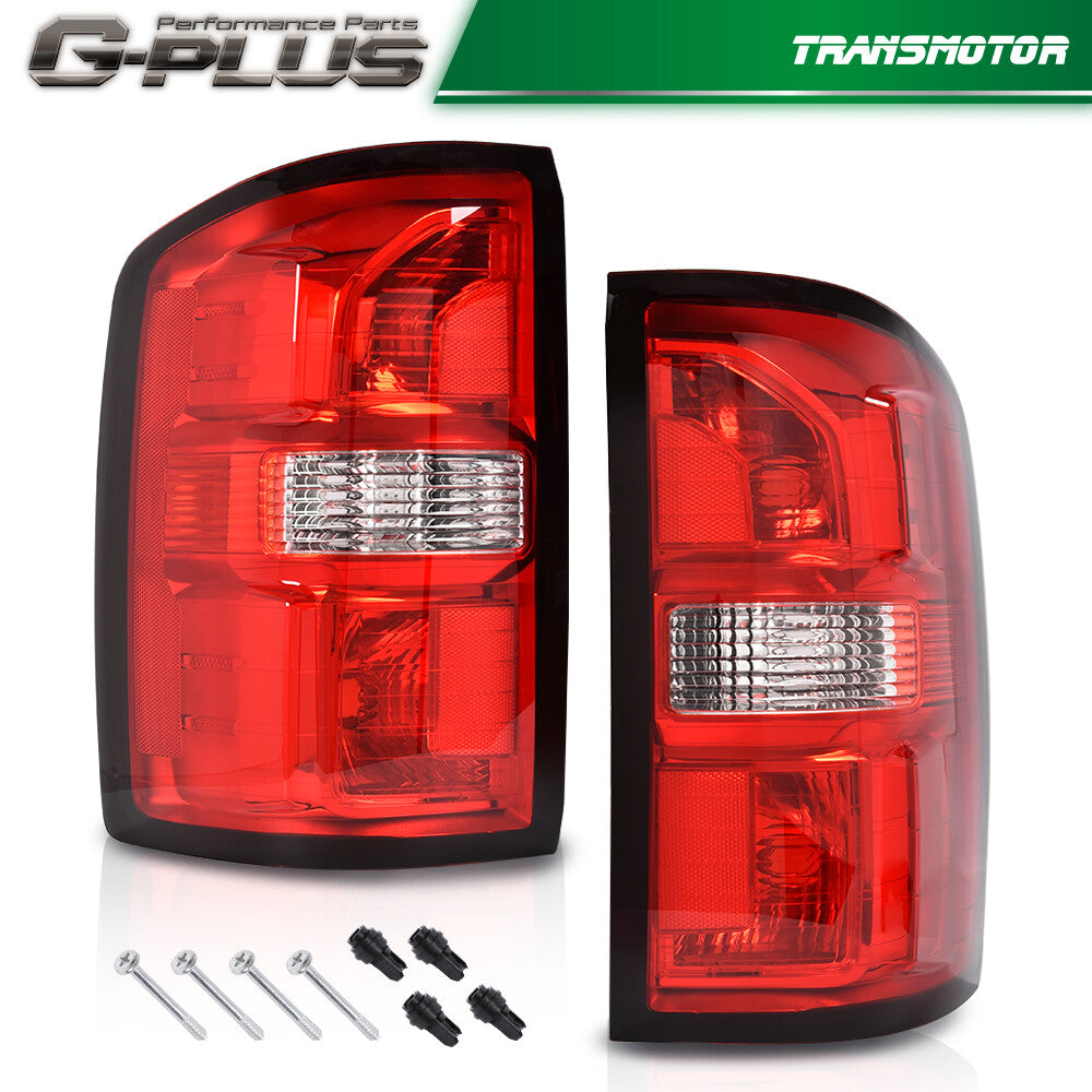Red Tail Light Brake Light Pair Fits 2014 - 2018 for GMC for Sierra 1500 2500 3500- v