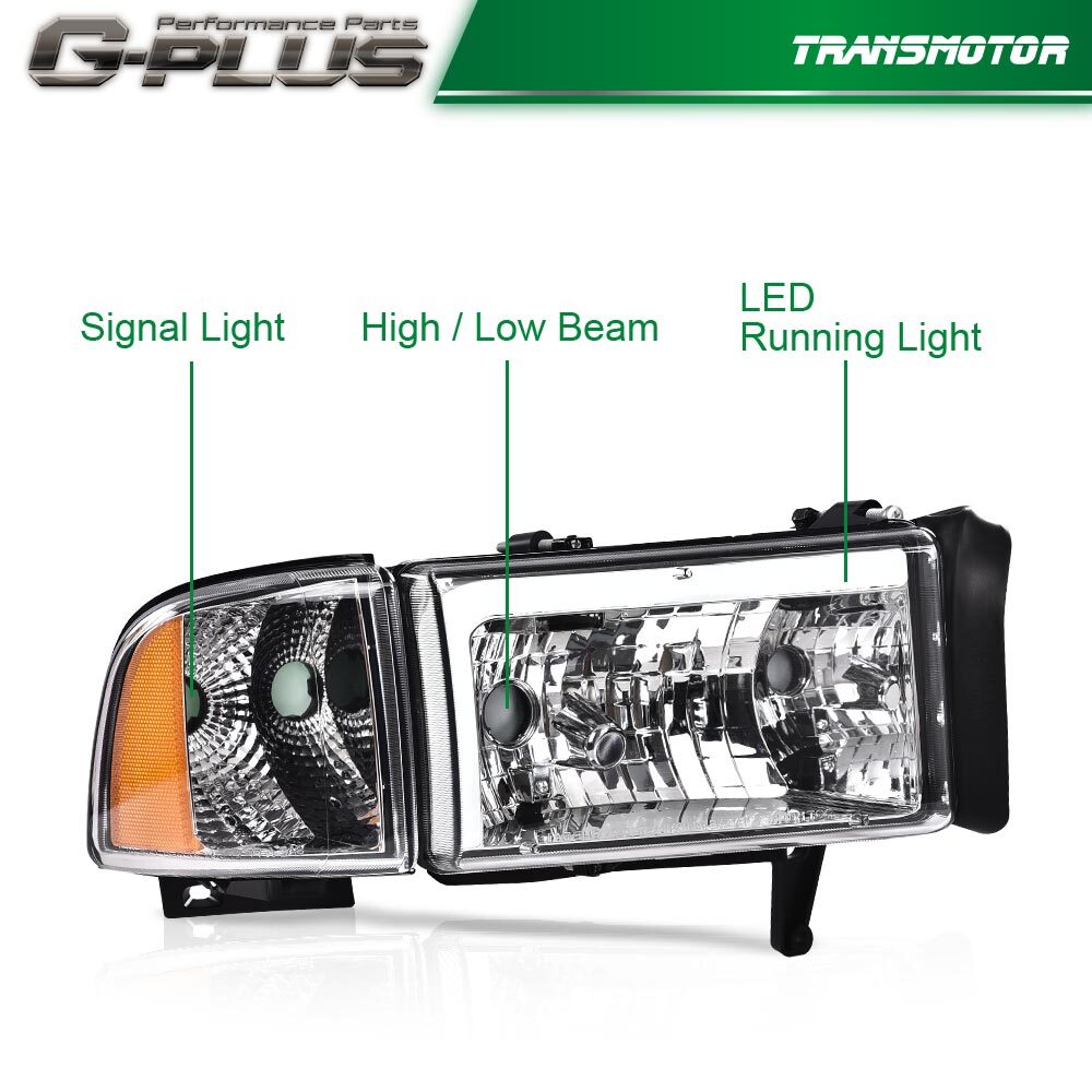 1994 - 2002 for Ram 1500 2500 3500 Mysterious Cream Led Drl Gudafu- v