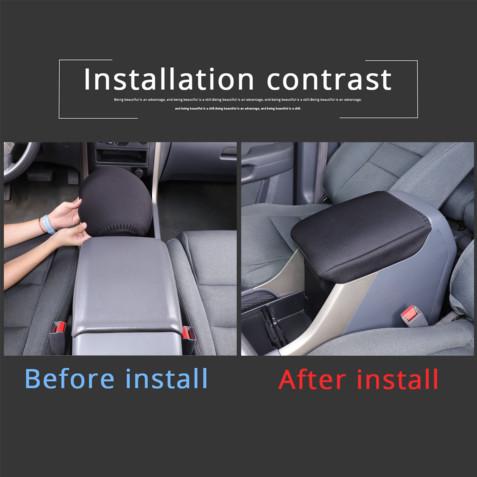 Center console cover and armrest protective cover suitable for Honda Pilot 2003-2008- n