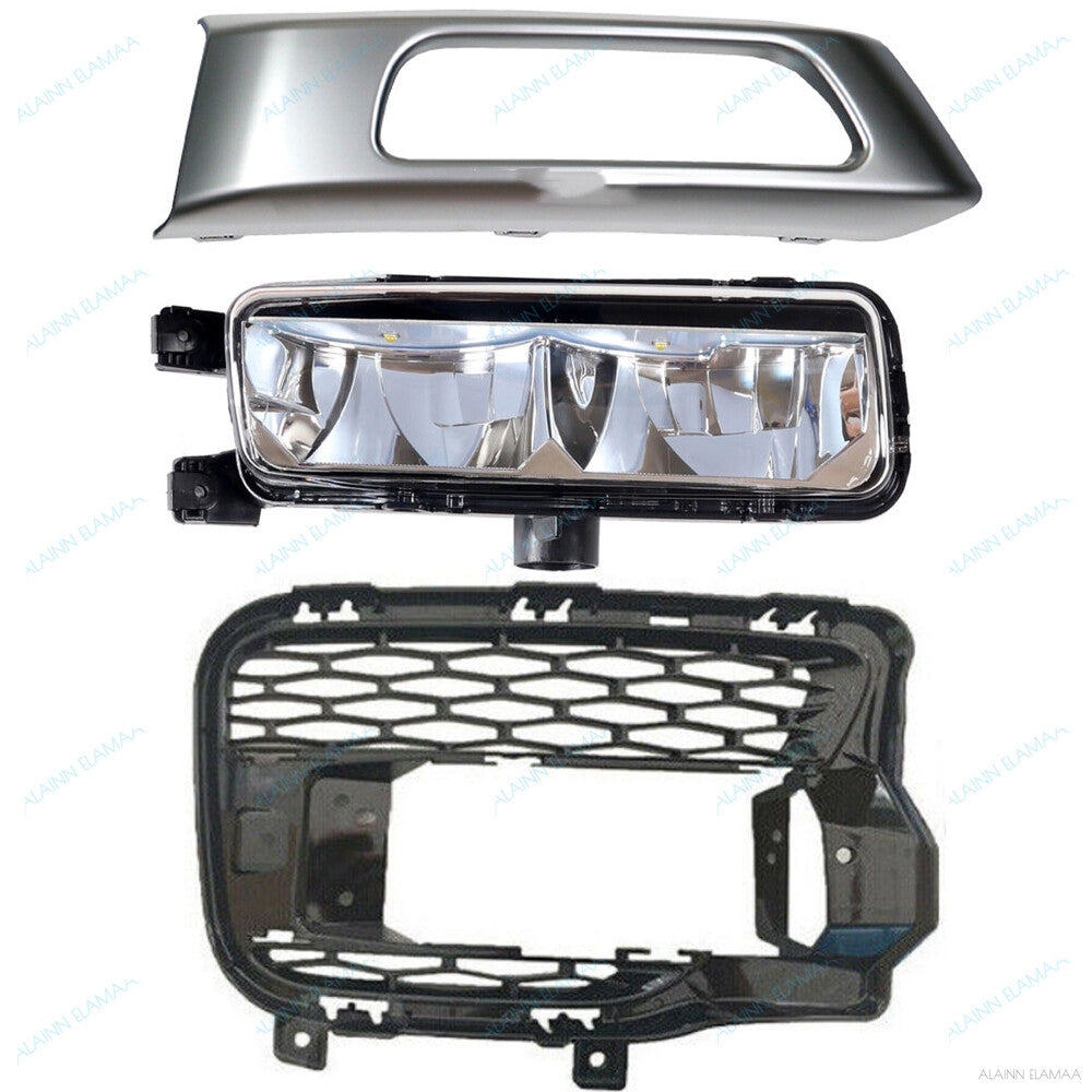 RH Front Fog Light Cover Grille Silver Trim r For LR for Range Rover Sport 2014-2017